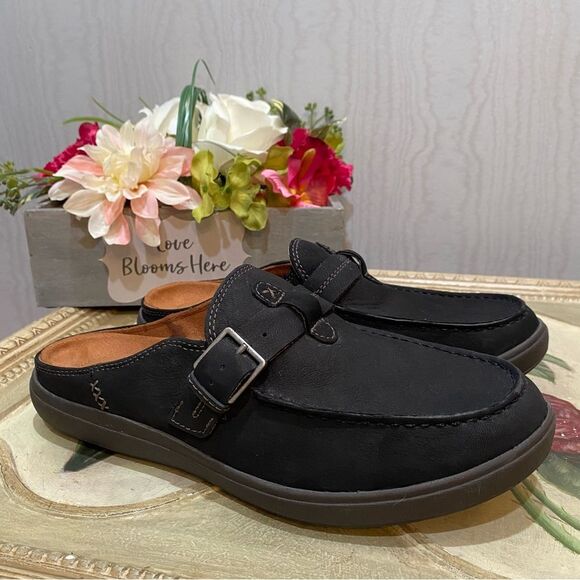 Cobb Hill Rockport Women’s Bailee Slide Black Suede Leather Sz 8 - Picture 3 of 12